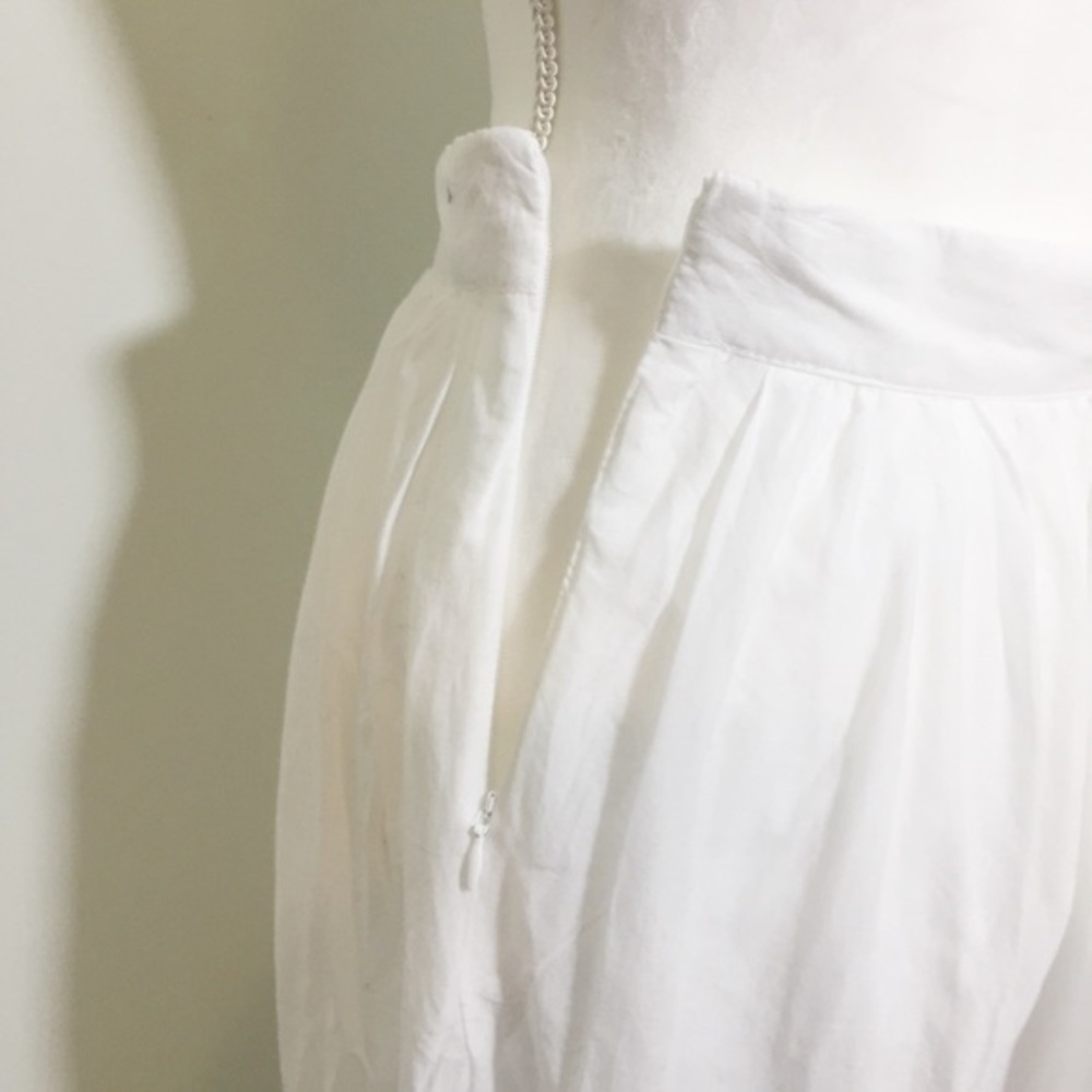 NWOT GAP Chase White Eyelet Pleated Midi Skirt New - Picture 8 of 8